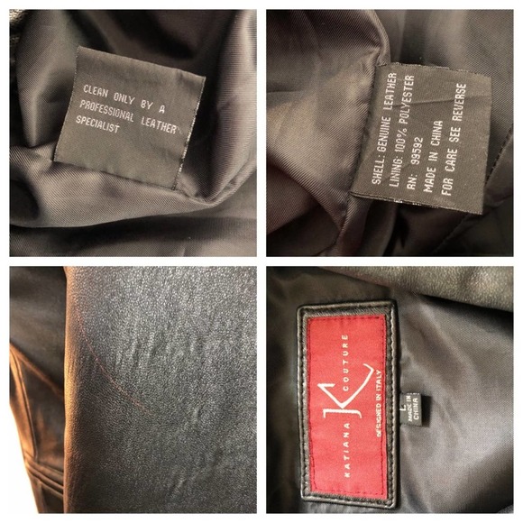 Katiana Couture Leather Jacket Size L - Picture 7 of 7